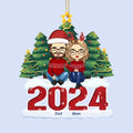 Joy And Warmth Fill Our Home This Christmas - Family Personalized Custom Leather Ornament - Christmas Gift For Family Members