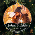 Custom Photo My Love For You Is Evergreen - Couple Personalized Custom Ornament - Acrylic Custom Shaped - Christmas Gift For Husband Wife, Anniversary, First Christmas