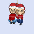 The Essence Of Christmas Lies In Family - Family Personalized Custom Leather Ornament - Christmas Gift For Family Members