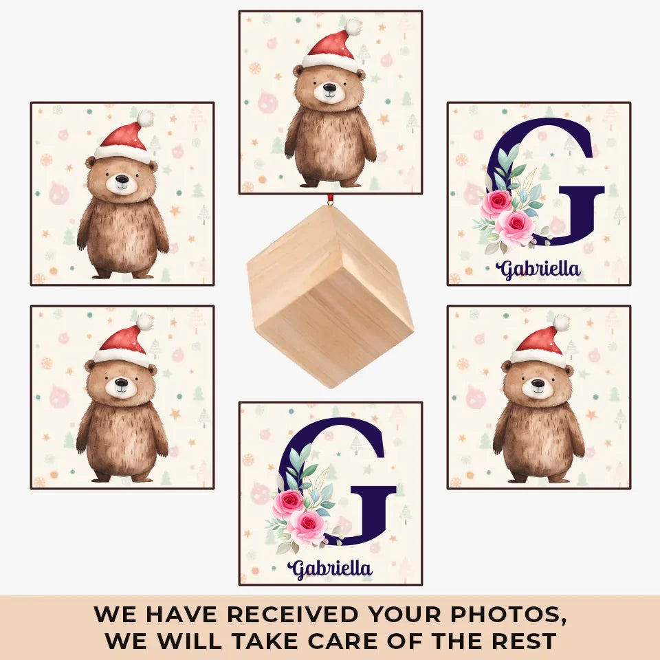 Love Grows Best In A Family - Family Personalized Custom Wooden Cube Ornament - Christmas Gift For Baby Kids, Newborn Baby, First Christmas