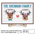 Jingle All The Way With My Reindeer Squad - Family Personalized Custom 2-Layered Wooden Plaque With Stand - Christmas Gift For Family Members