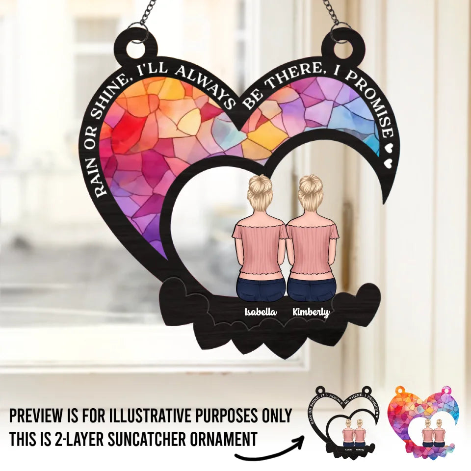 Friends Are The Sunshine Of Life - Bestie Personalized Window Hanging Suncatcher - Gift For Best Friends, BFF, Sisters