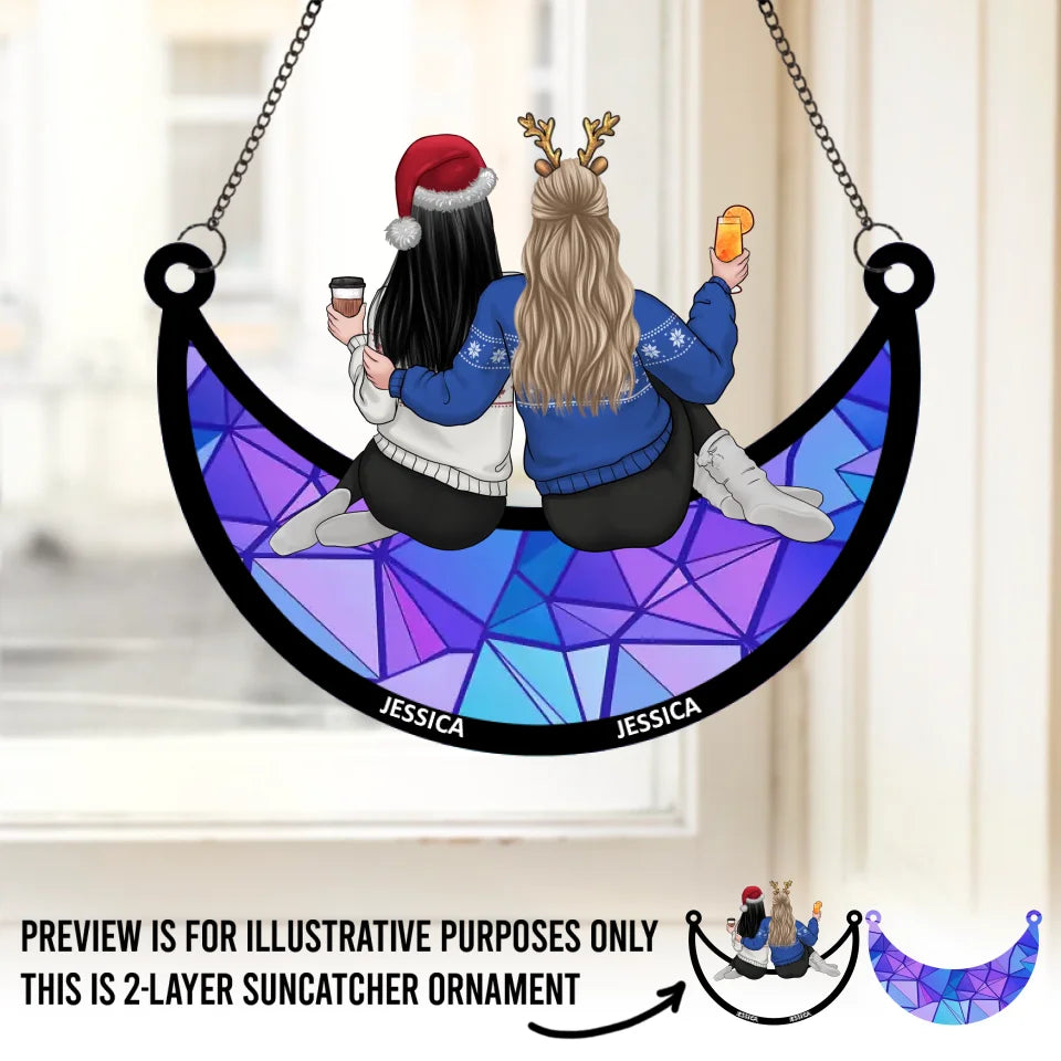 There Is No Greater Gift Than BFF - Bestie Personalized Window Hanging Suncatcher - Christmas Gift For Best Friends, BFF, Sisters