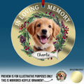 Custom Photo In Loving Memory- Memorial Personalized Custom Mirrored Acrylic Ornament - Sympathy Gift, Christmas Gift For Pet Owners, Pet Lovers