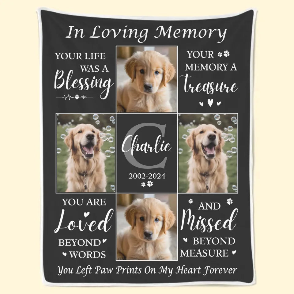 Custom Photo You Are Loved Beyond Words - Memorial Personalized Custom Blanket - Sympathy Gift For Pet Owners, Pet Lovers