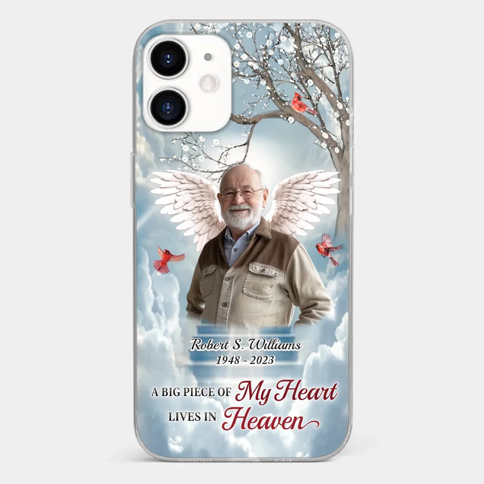 Custom Photo The Brave May Fall, But Never Yield - Memorial Personalized Custom Clear Phone Case - Sympathy Gift For Family Members