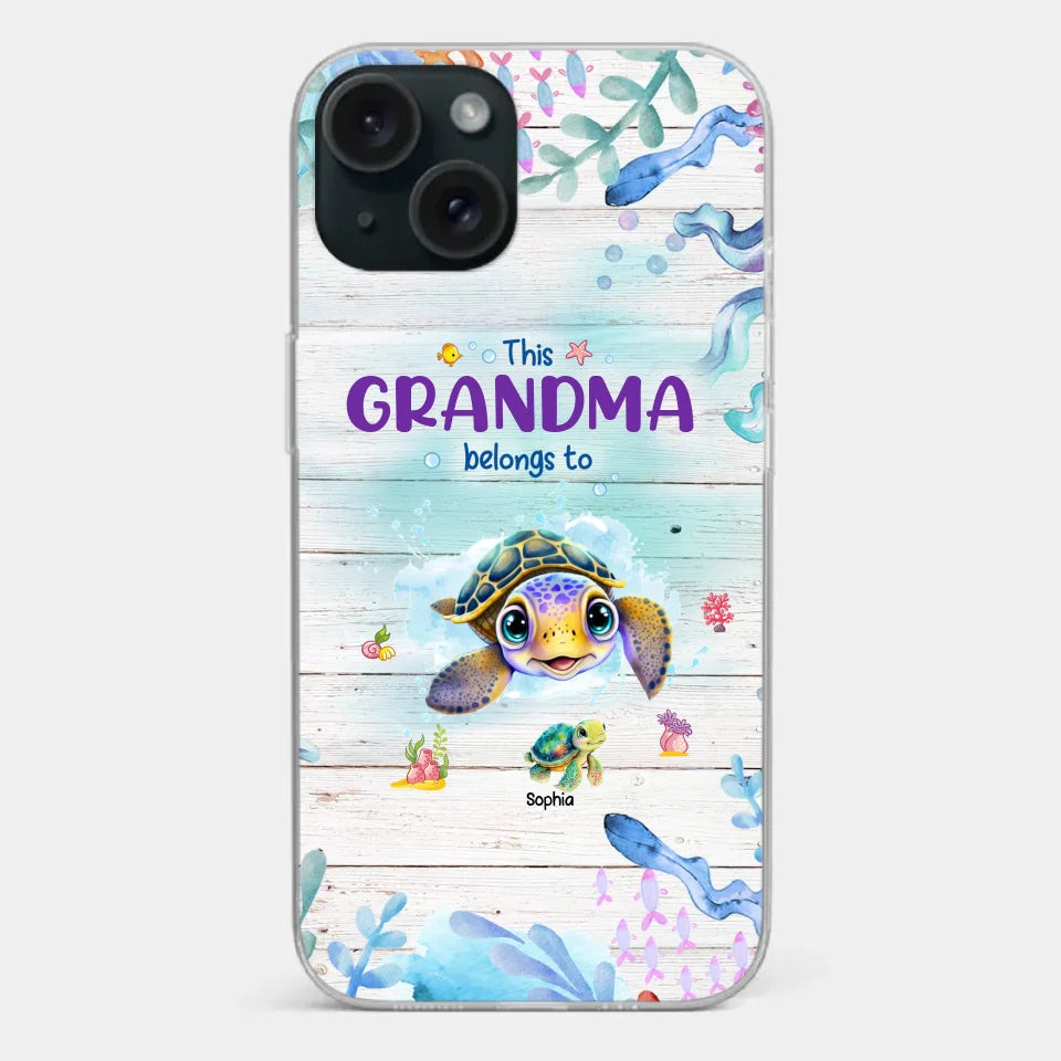 This Grandma Belongs To - Family Personalized Custom Clear Phone Case - Gift For Grandma