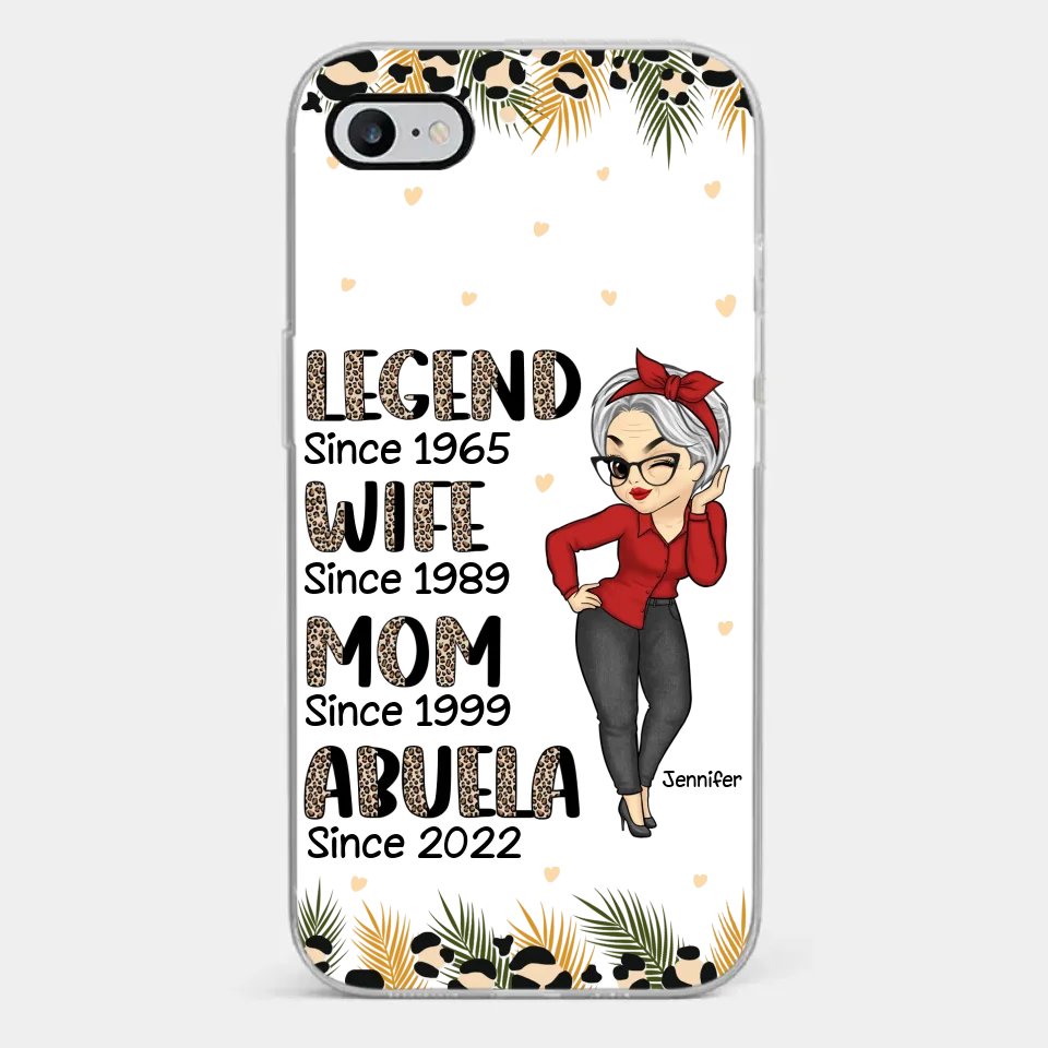 Promoted To Great Grandma - Family Personalized Custom Clear Phone Case - Gift For Mom, Grandma