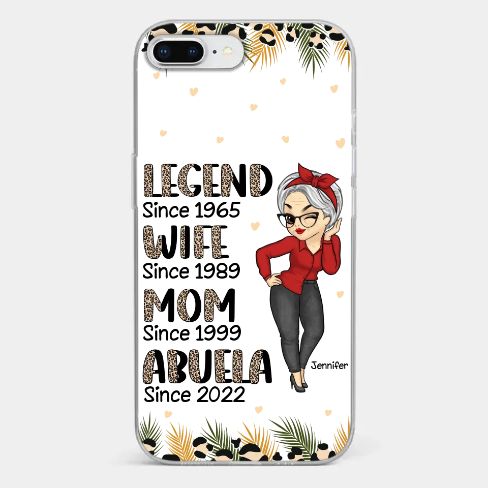 Promoted To Great Grandma - Family Personalized Custom Clear Phone Case - Gift For Mom, Grandma