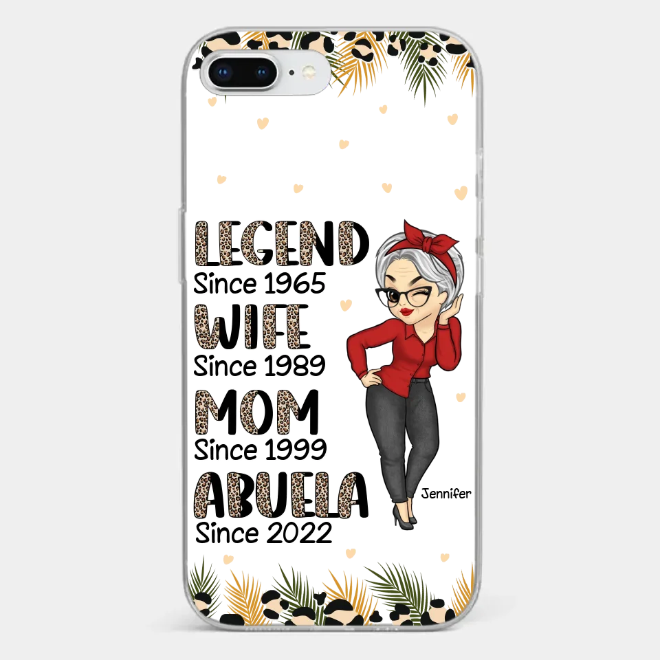 Promoted To Great Grandma - Family Personalized Custom Clear Phone Case - Gift For Mom, Grandma