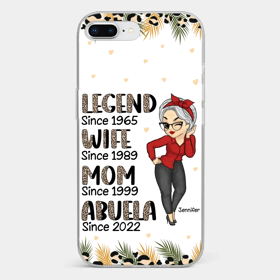 Promoted To Great Grandma - Family Personalized Custom Clear Phone Case - Gift For Mom, Grandma