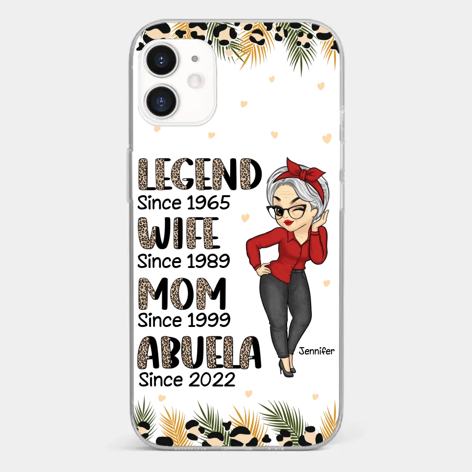 Promoted To Great Grandma - Family Personalized Custom Clear Phone Case - Gift For Mom, Grandma
