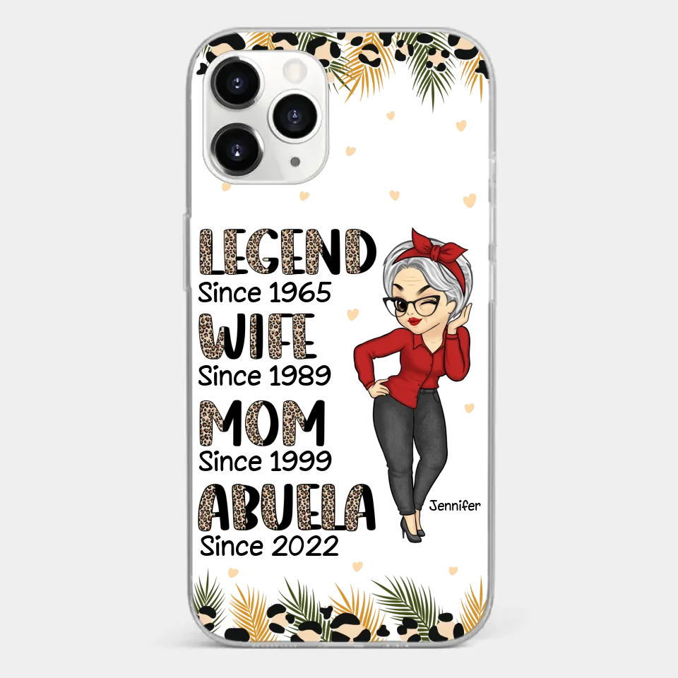 Promoted To Great Grandma - Family Personalized Custom Clear Phone Case - Gift For Mom, Grandma