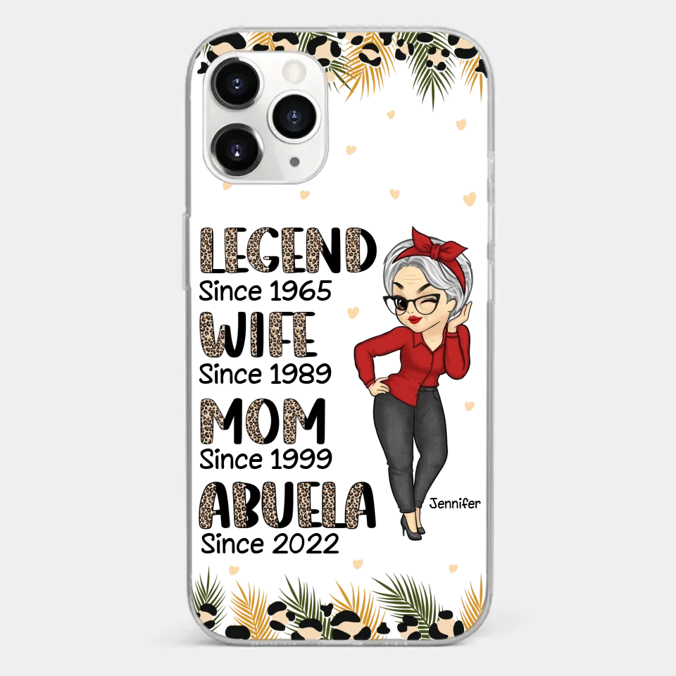Promoted To Great Grandma - Family Personalized Custom Clear Phone Case - Gift For Mom, Grandma