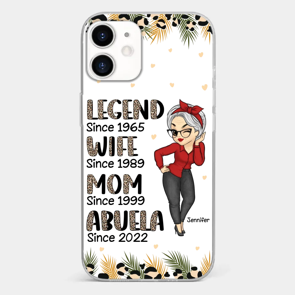 Promoted To Great Grandma - Family Personalized Custom Clear Phone Case - Gift For Mom, Grandma