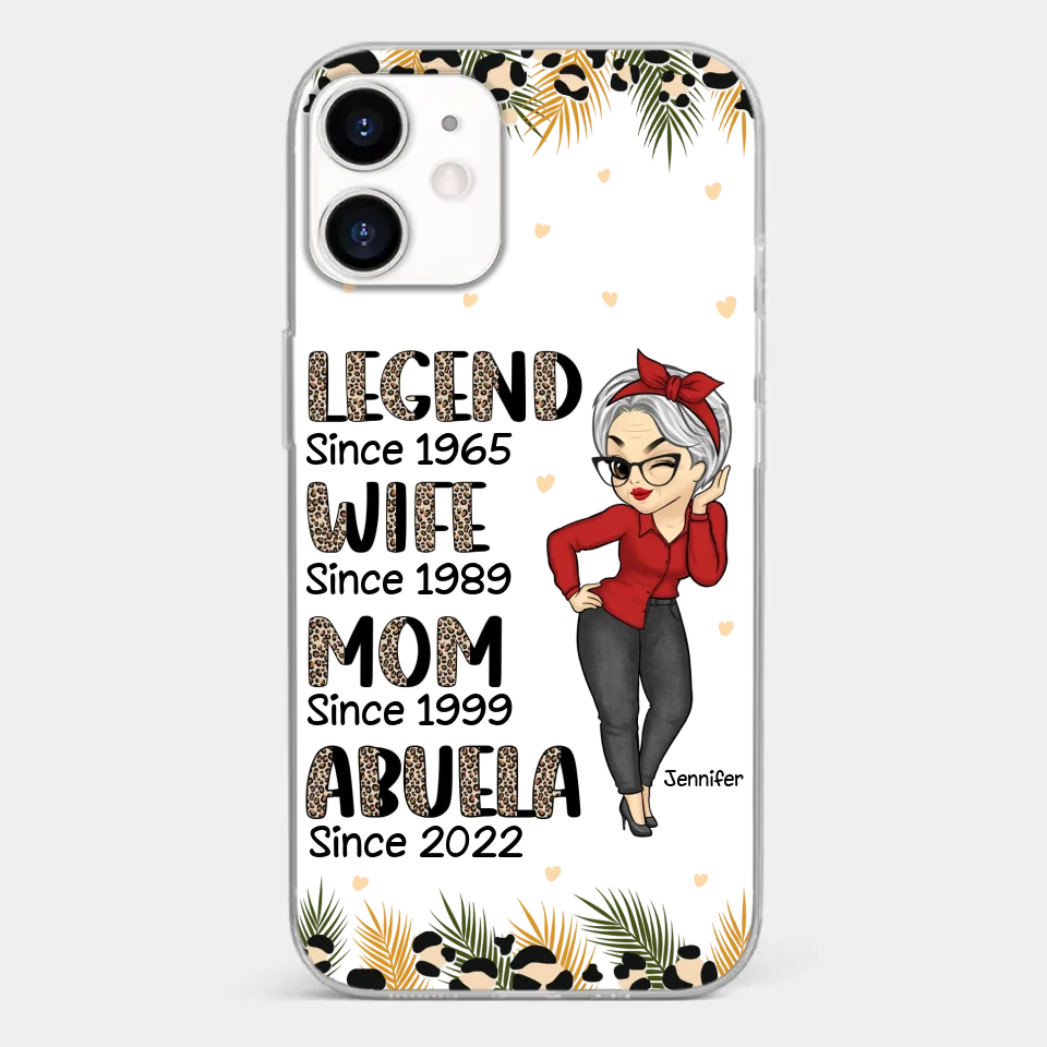 Promoted To Great Grandma - Family Personalized Custom Clear Phone Case - Gift For Mom, Grandma