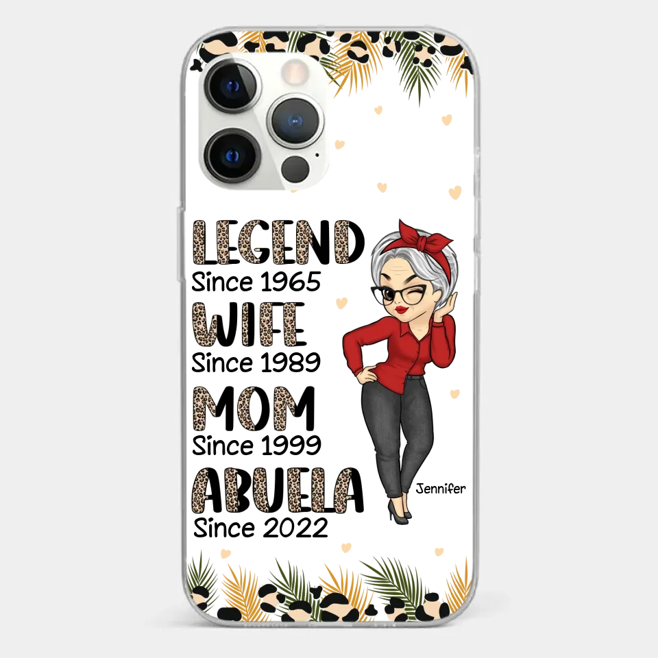 Promoted To Great Grandma - Family Personalized Custom Clear Phone Case - Gift For Mom, Grandma