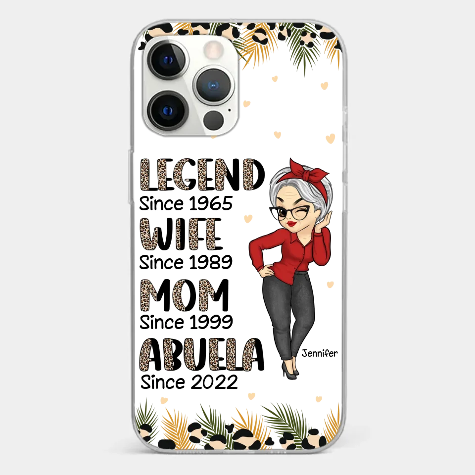 Promoted To Great Grandma - Family Personalized Custom Clear Phone Case - Gift For Mom, Grandma