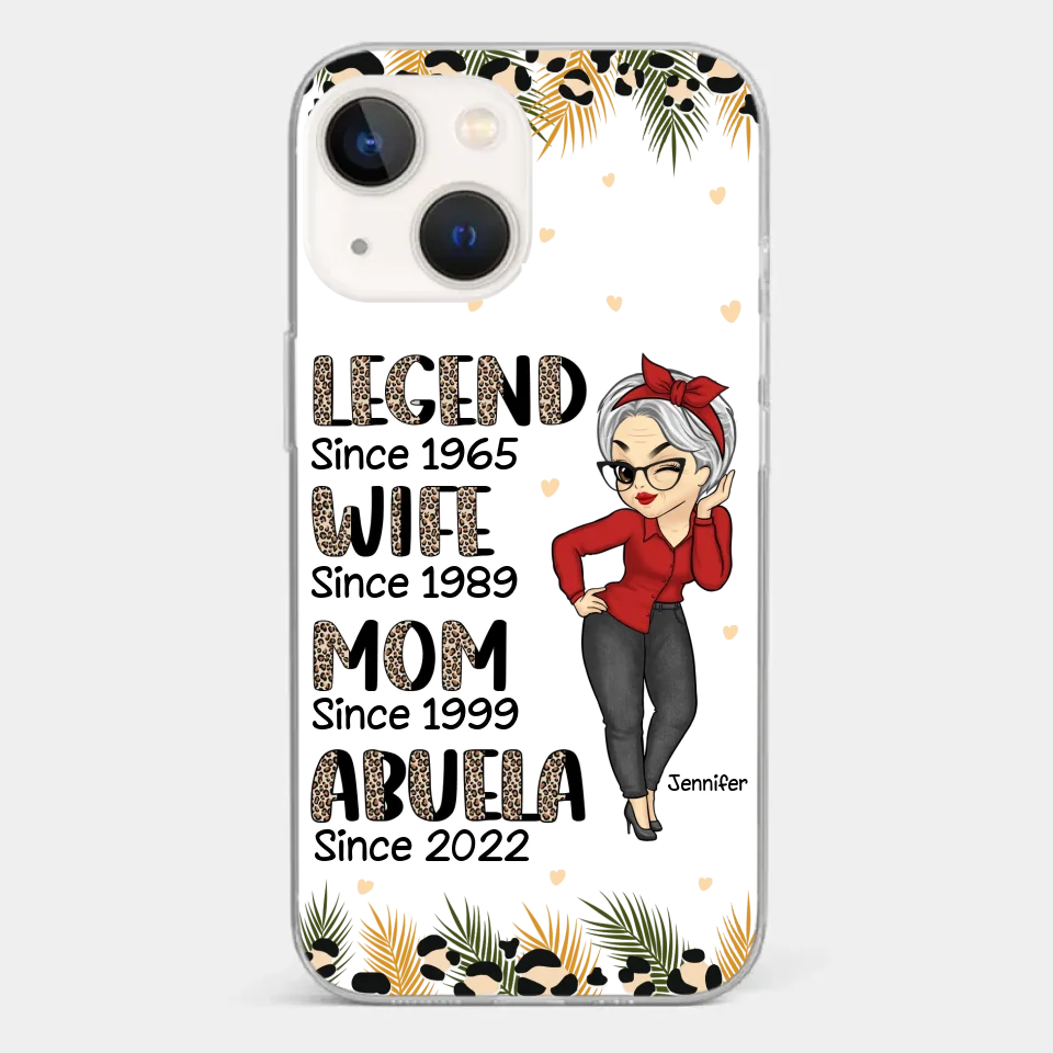 Promoted To Great Grandma - Family Personalized Custom Clear Phone Case - Gift For Mom, Grandma