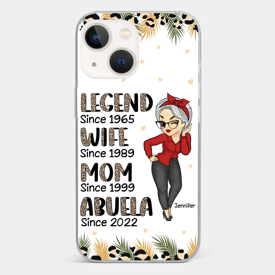 Promoted To Great Grandma - Family Personalized Custom Clear Phone Case - Gift For Mom, Grandma