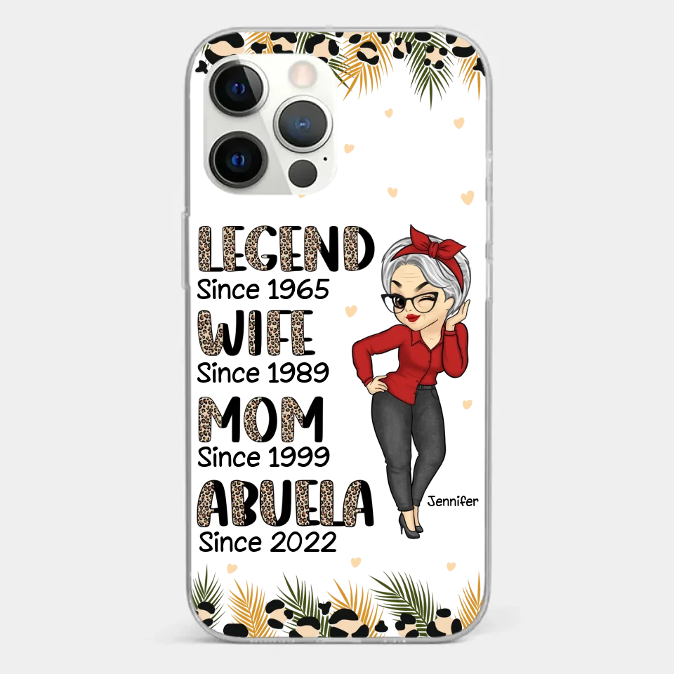 Promoted To Great Grandma - Family Personalized Custom Clear Phone Case - Gift For Mom, Grandma