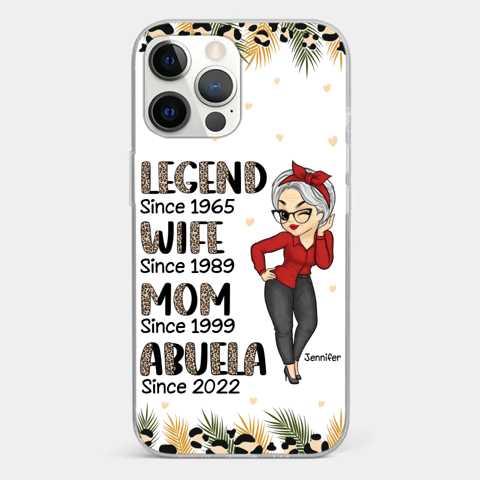 Promoted To Great Grandma - Family Personalized Custom Clear Phone Case - Gift For Mom, Grandma