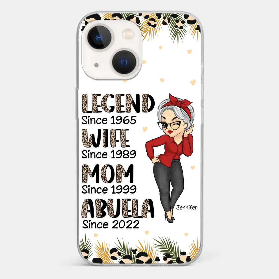 Promoted To Great Grandma - Family Personalized Custom Clear Phone Case - Gift For Mom, Grandma