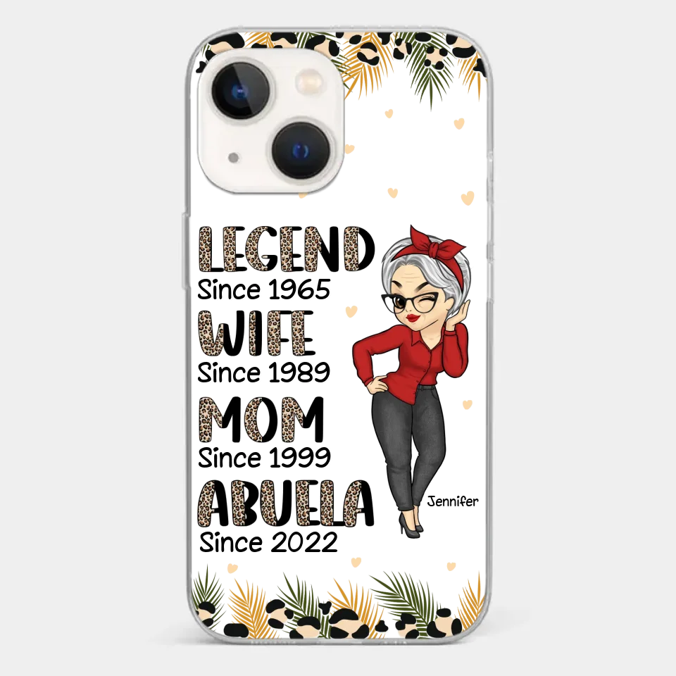 Promoted To Great Grandma - Family Personalized Custom Clear Phone Case - Gift For Mom, Grandma
