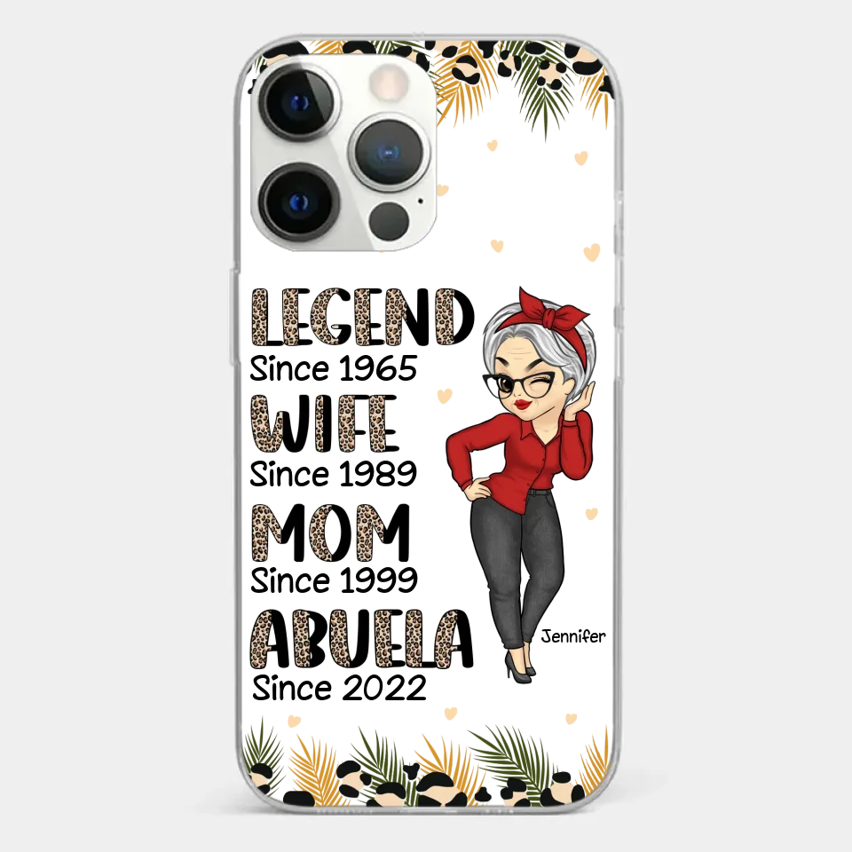 Promoted To Great Grandma - Family Personalized Custom Clear Phone Case - Gift For Mom, Grandma