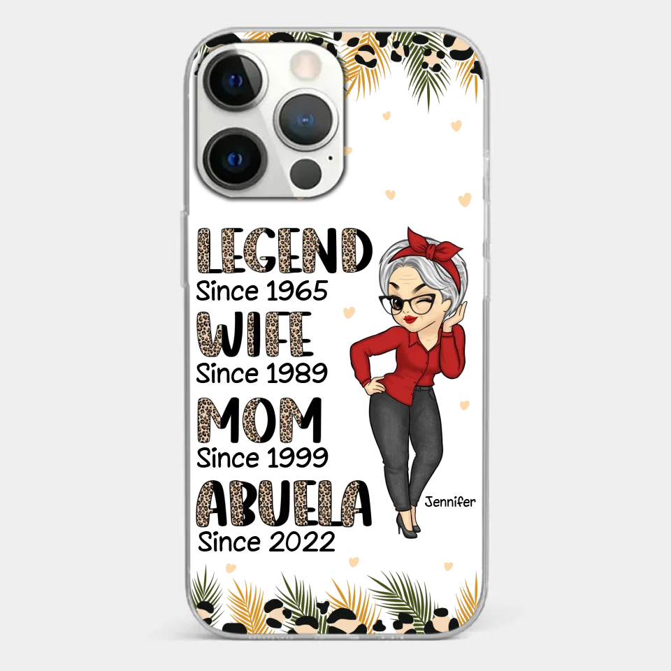 Promoted To Great Grandma - Family Personalized Custom Clear Phone Case - Gift For Mom, Grandma