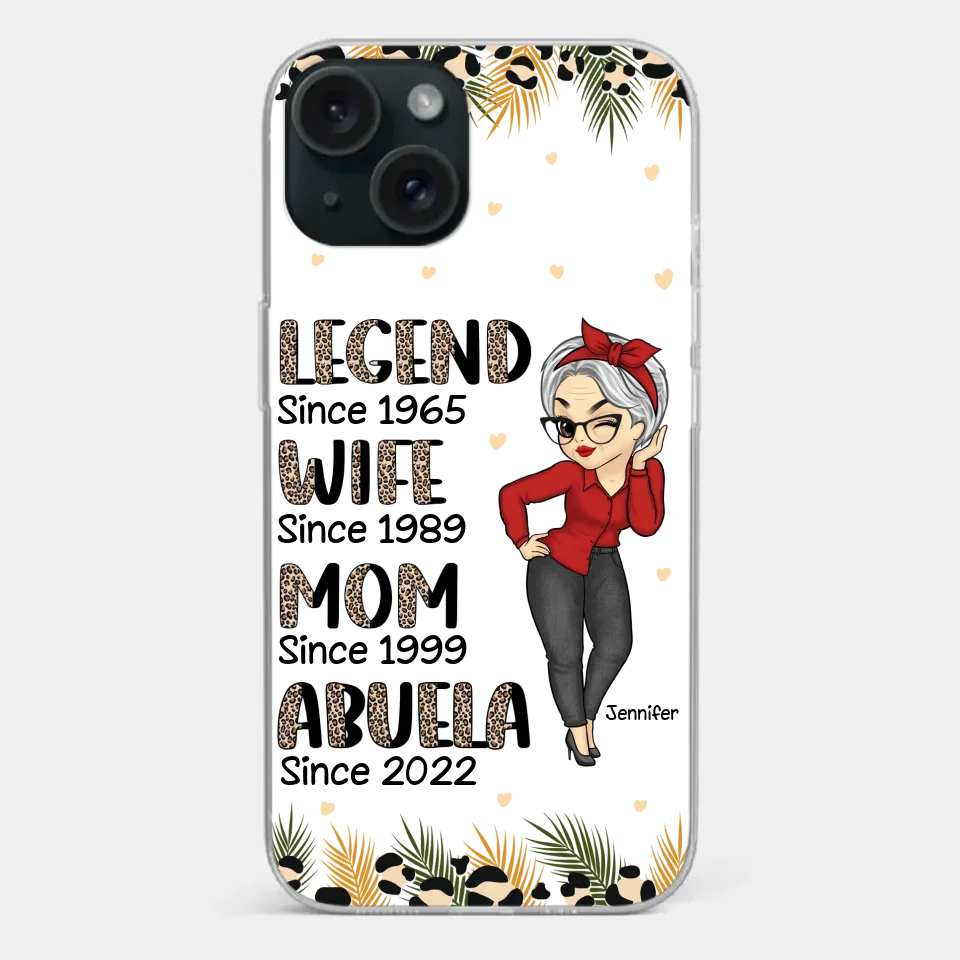 Promoted To Great Grandma - Family Personalized Custom Clear Phone Case - Gift For Mom, Grandma