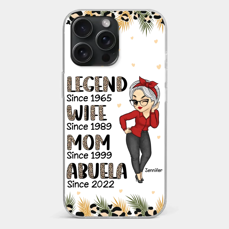 Promoted To Great Grandma - Family Personalized Custom Clear Phone Case - Gift For Mom, Grandma