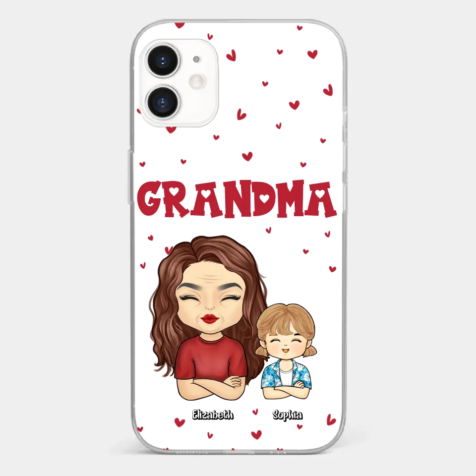 Our Beautiful Grandma Gave Us So Much Love - Family Personalized Custom Clear Phone Case - Gift For Mom, Grandma