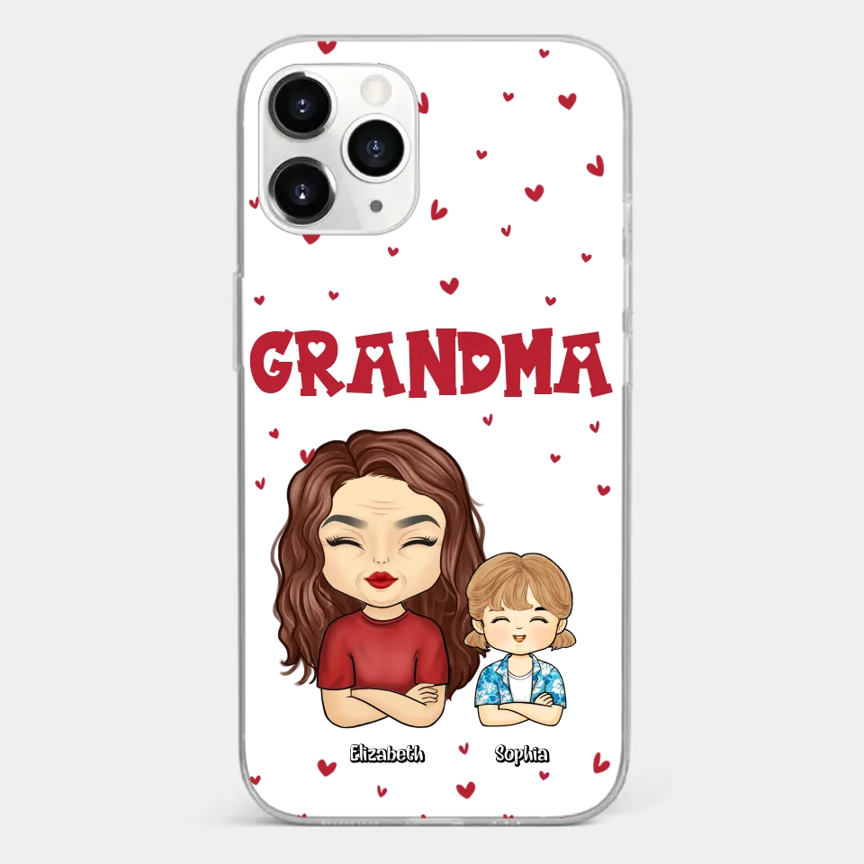 Our Beautiful Grandma Gave Us So Much Love - Family Personalized Custom Clear Phone Case - Gift For Mom, Grandma