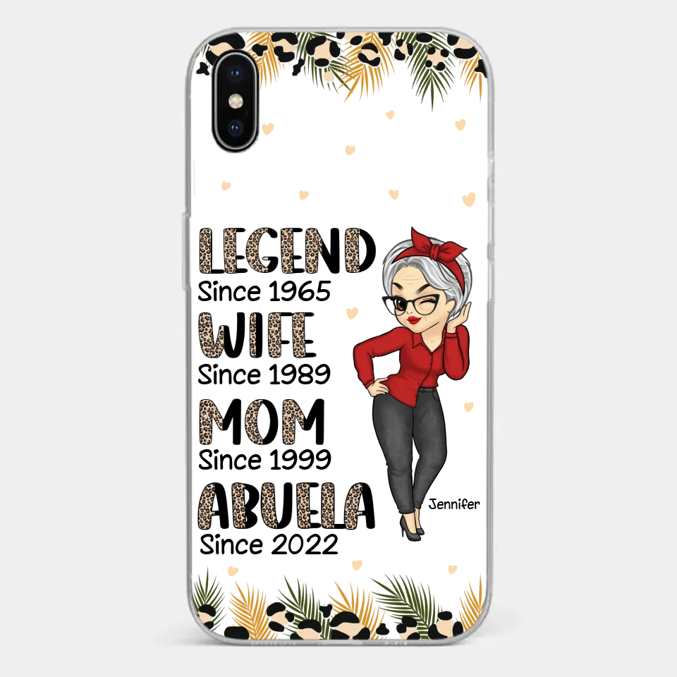 Promoted To Great Grandma - Family Personalized Custom Clear Phone Case - Gift For Mom, Grandma