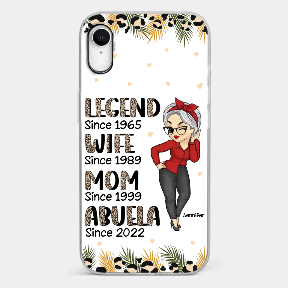 Promoted To Great Grandma - Family Personalized Custom Clear Phone Case - Gift For Mom, Grandma