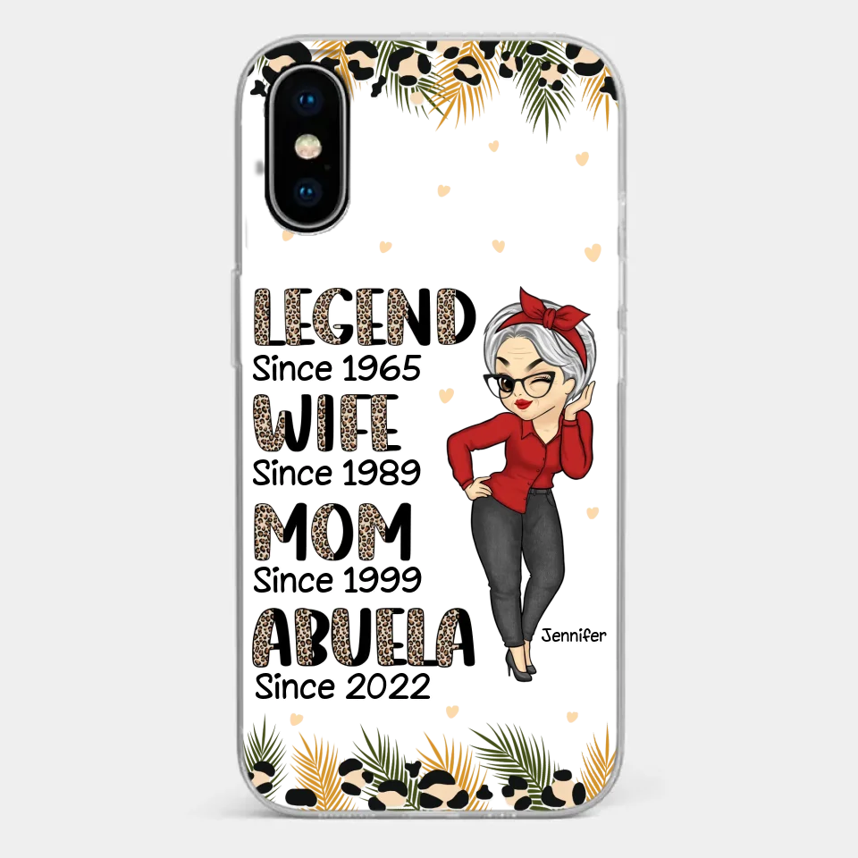 Promoted To Great Grandma - Family Personalized Custom Clear Phone Case - Gift For Mom, Grandma