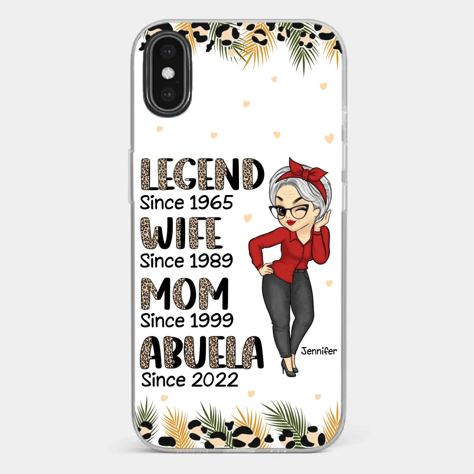 Promoted To Great Grandma - Family Personalized Custom Clear Phone Case - Gift For Mom, Grandma