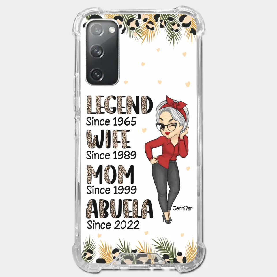 Promoted To Great Grandma - Family Personalized Custom Clear Phone Case - Gift For Mom, Grandma