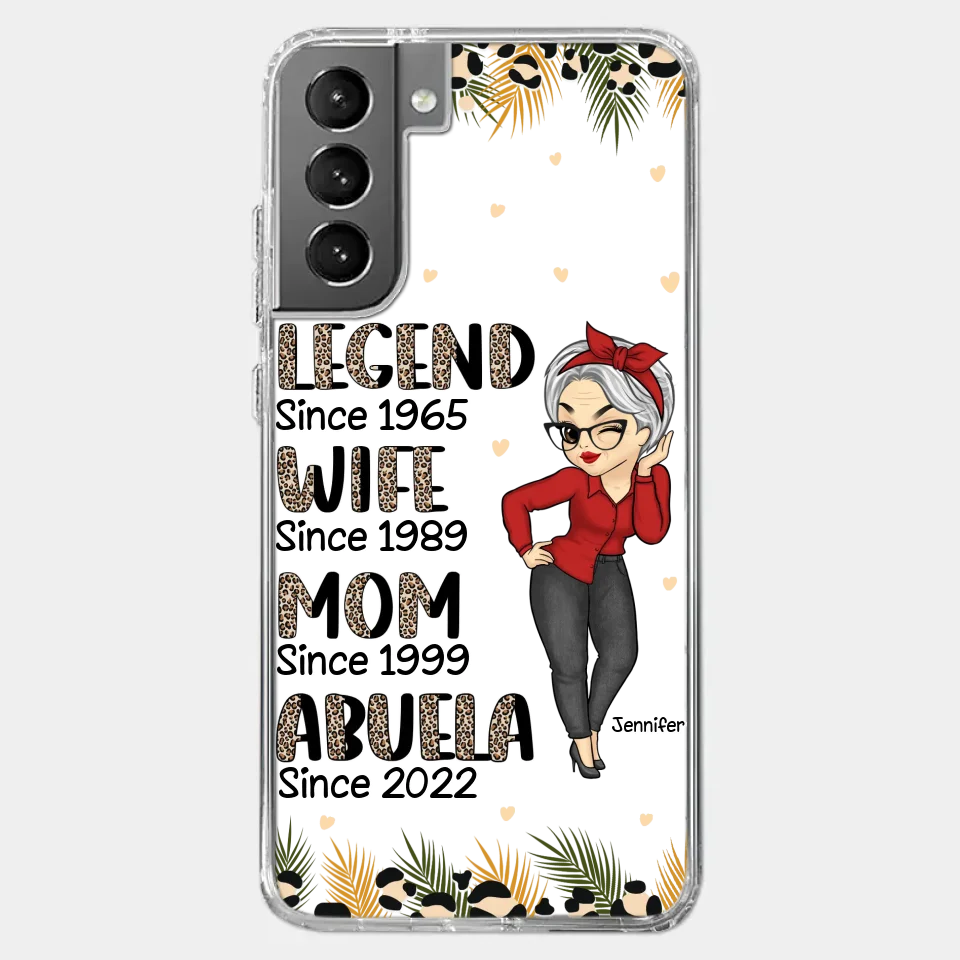 Promoted To Great Grandma - Family Personalized Custom Clear Phone Case - Gift For Mom, Grandma