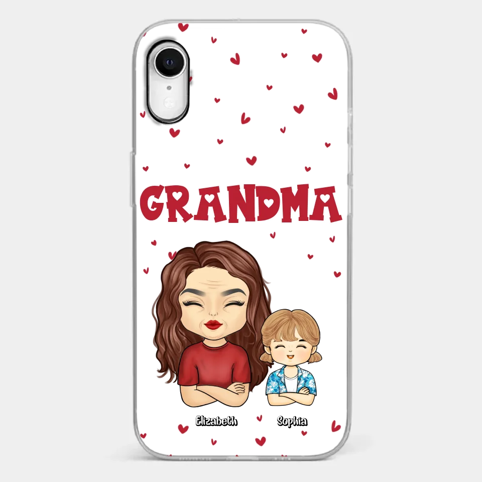 Our Beautiful Grandma Gave Us So Much Love - Family Personalized Custom Clear Phone Case - Gift For Mom, Grandma