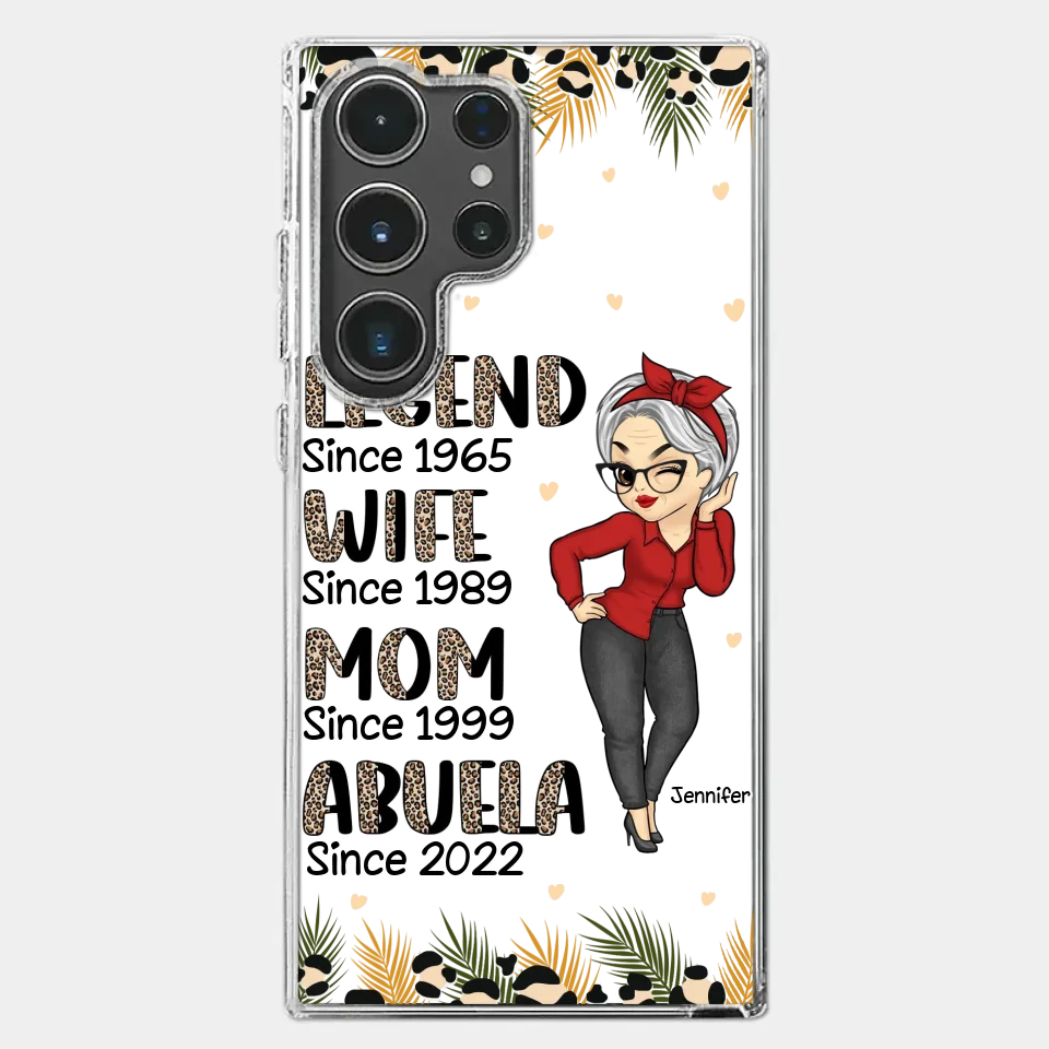 Promoted To Great Grandma - Family Personalized Custom Clear Phone Case - Gift For Mom, Grandma