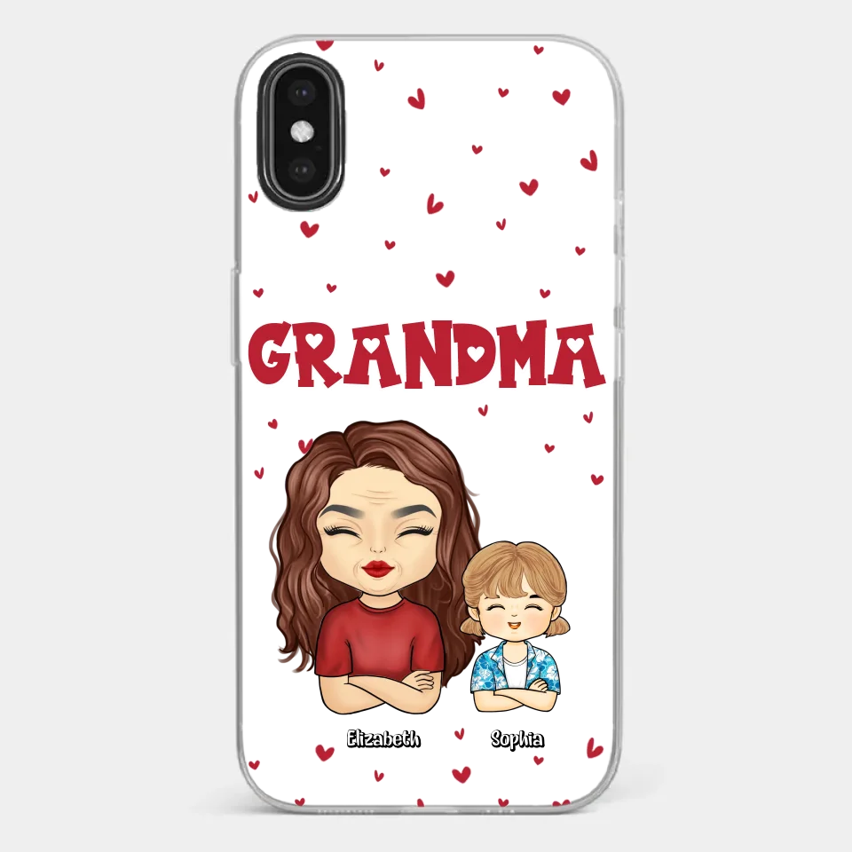 Our Beautiful Grandma Gave Us So Much Love - Family Personalized Custom Clear Phone Case - Gift For Mom, Grandma