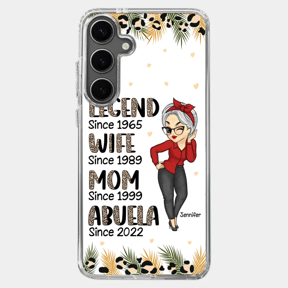 Promoted To Great Grandma - Family Personalized Custom Clear Phone Case - Gift For Mom, Grandma