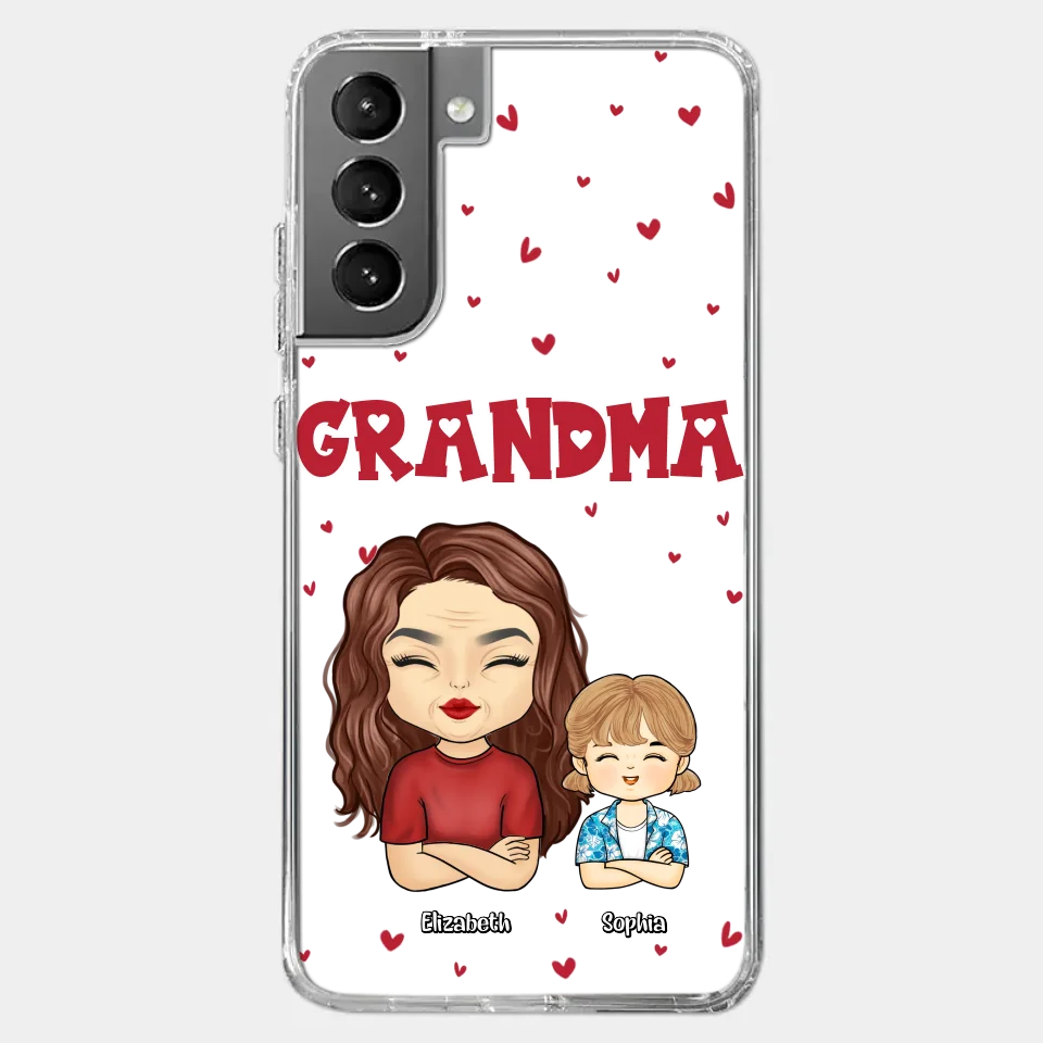 Our Beautiful Grandma Gave Us So Much Love - Family Personalized Custom Clear Phone Case - Gift For Mom, Grandma