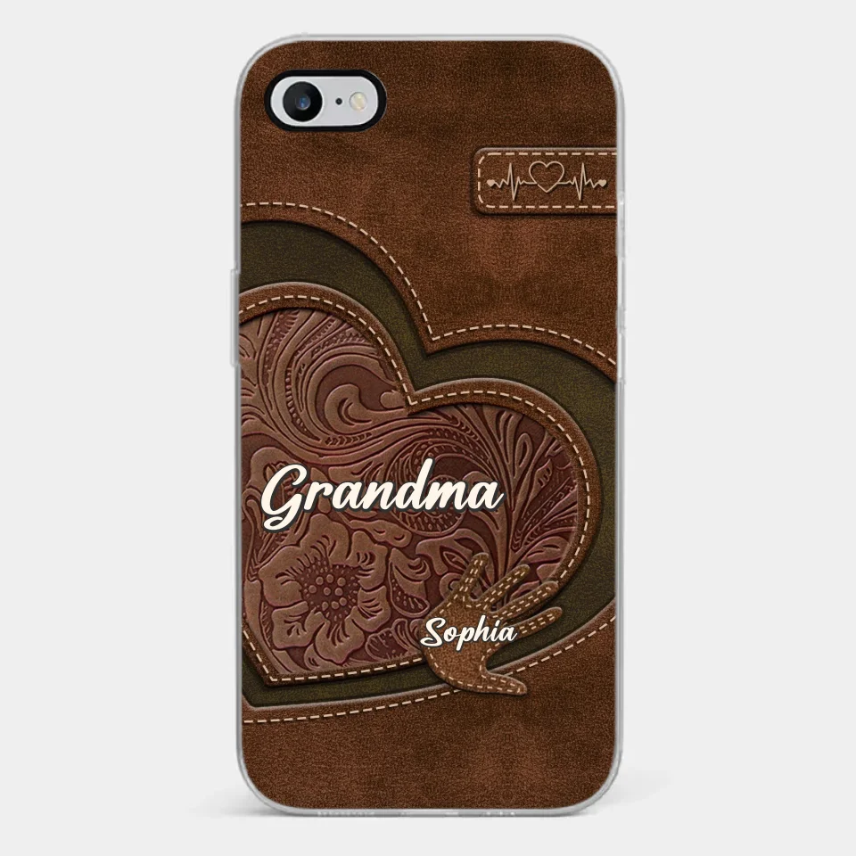 Love In Every Touch - Family Personalized Custom Clear Phone Case - Gift For Mom, Grandma
