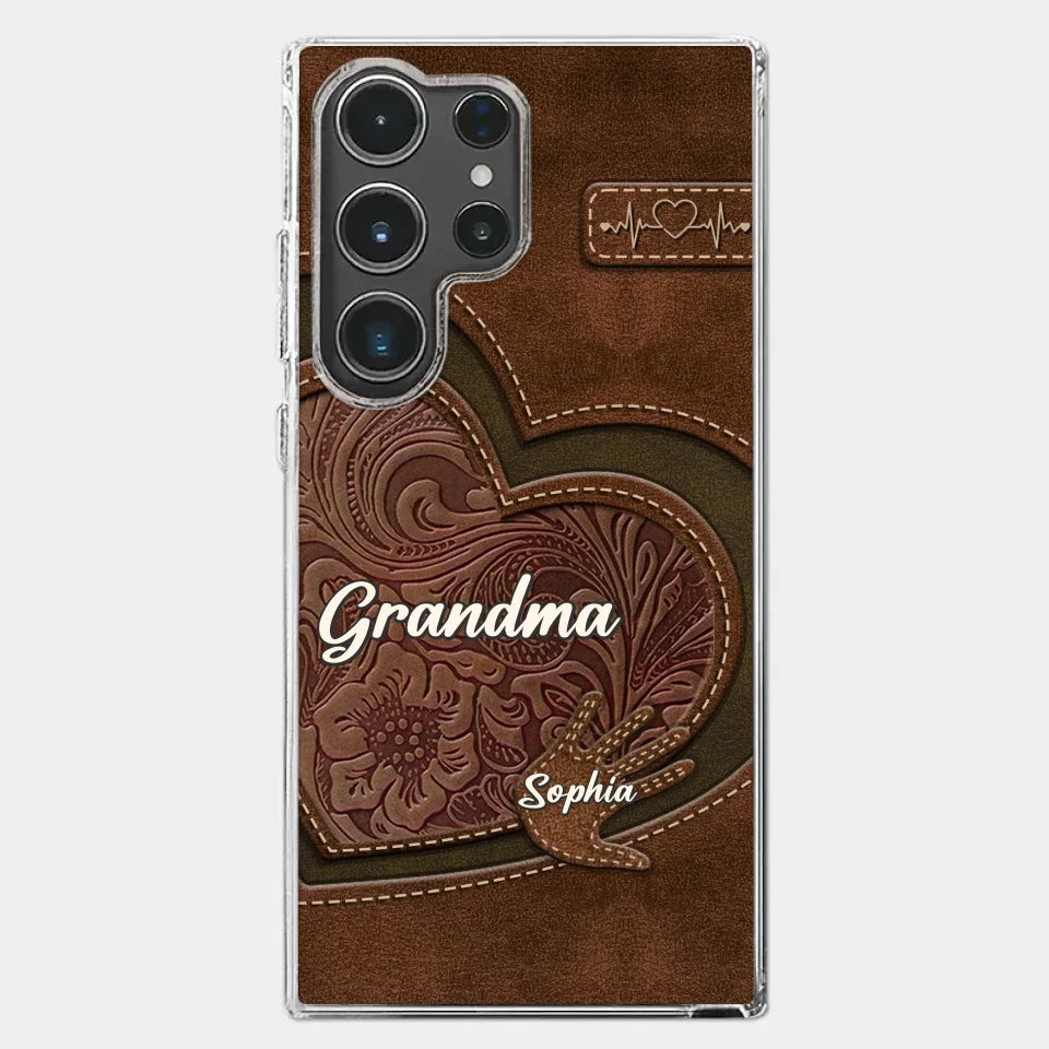 Love In Every Touch - Family Personalized Custom Clear Phone Case - Gift For Mom, Grandma
