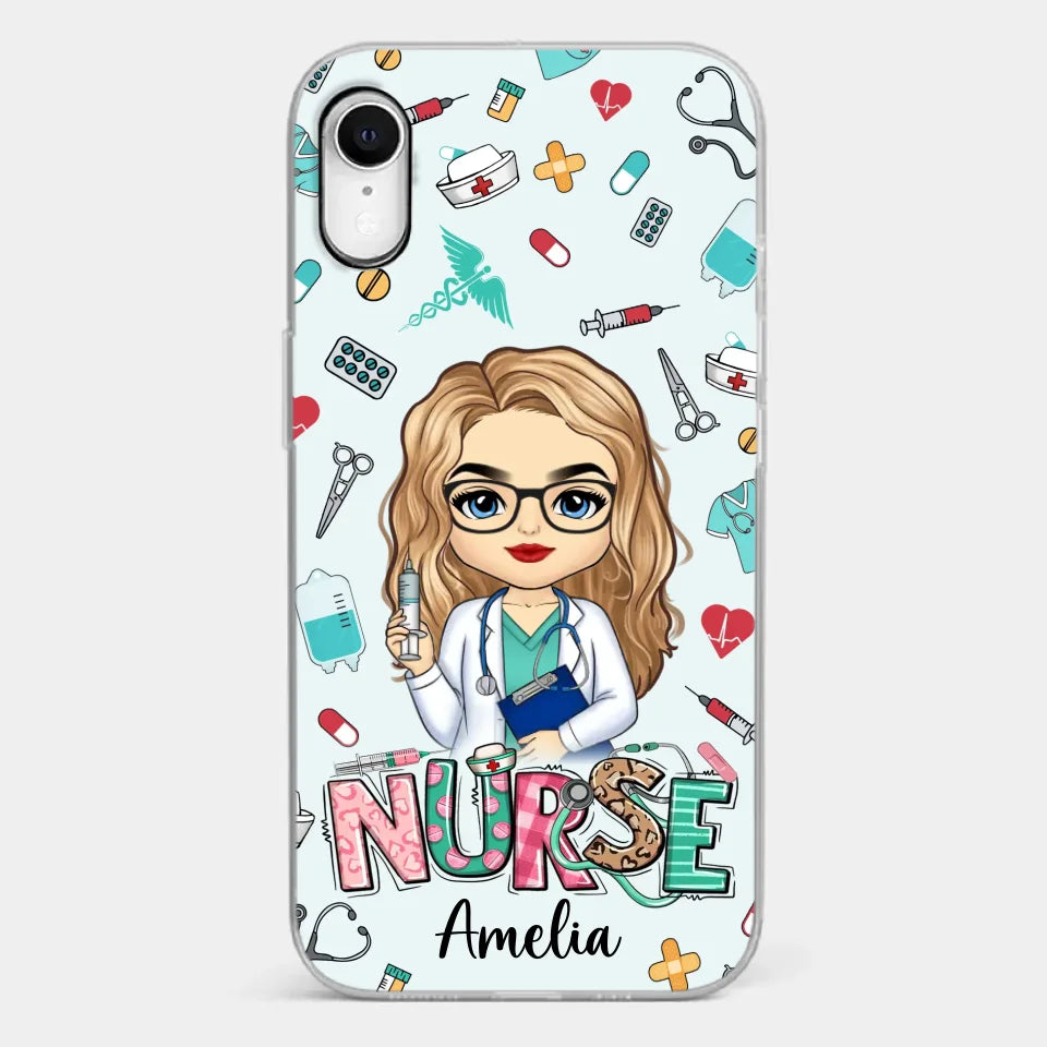 From Caring Comes Courage - Nurse Personalized Custom Clear Phone Case - Appreciation, Thank You Gift, Nurse Life, Doctor Life