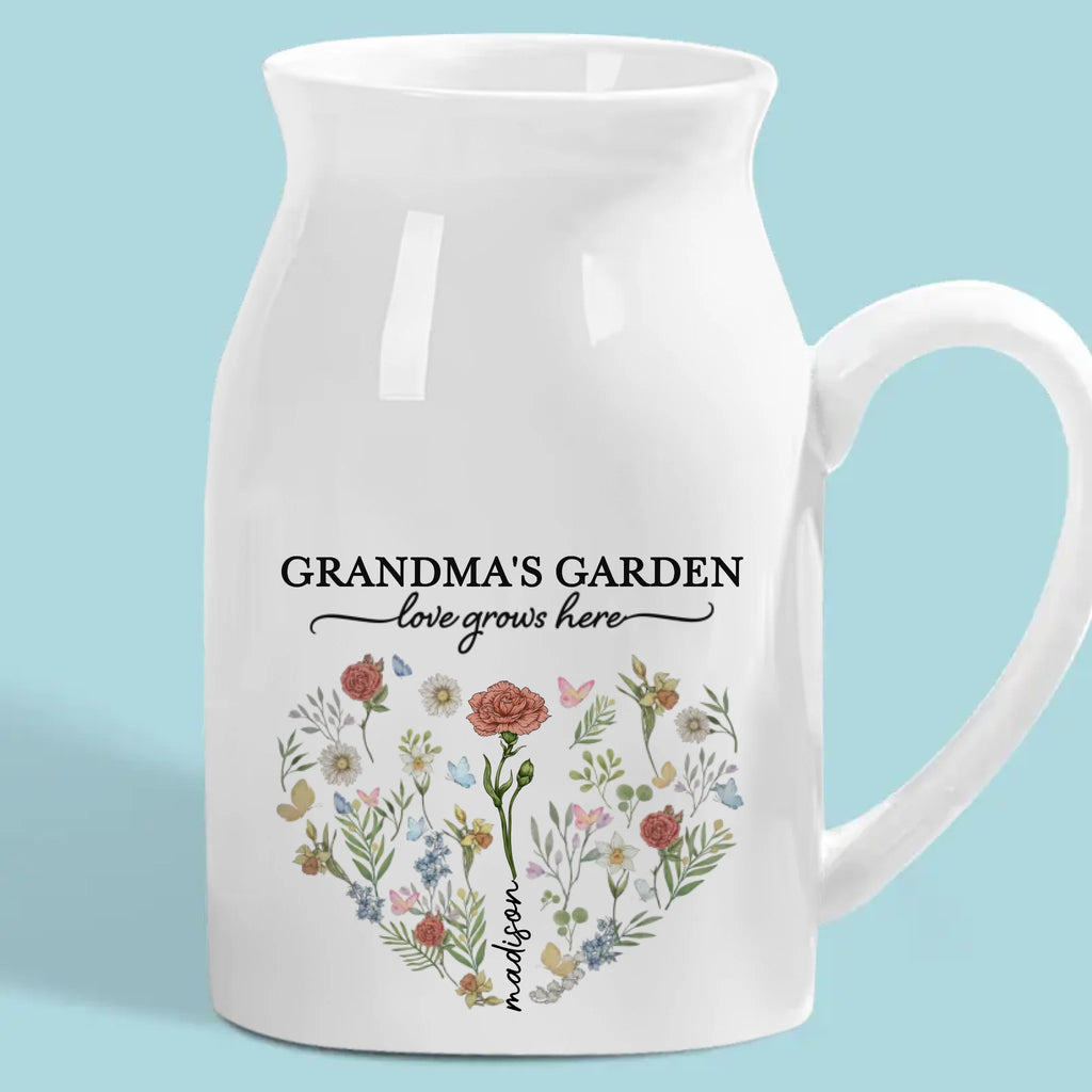 Life Doesn't Come With A Manual, It Comes With A Mother - Family Personalized Custom Home Decor Flower Vase - House Warming Gift For Mom, Grandma