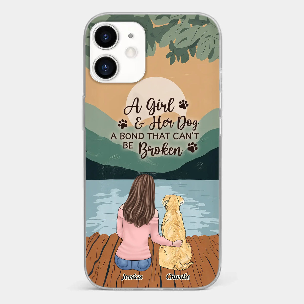 A Heart Full Of Paws - Dog Personalized Custom Clear Phone Case - Gift For Pet Owners, Pet Lovers